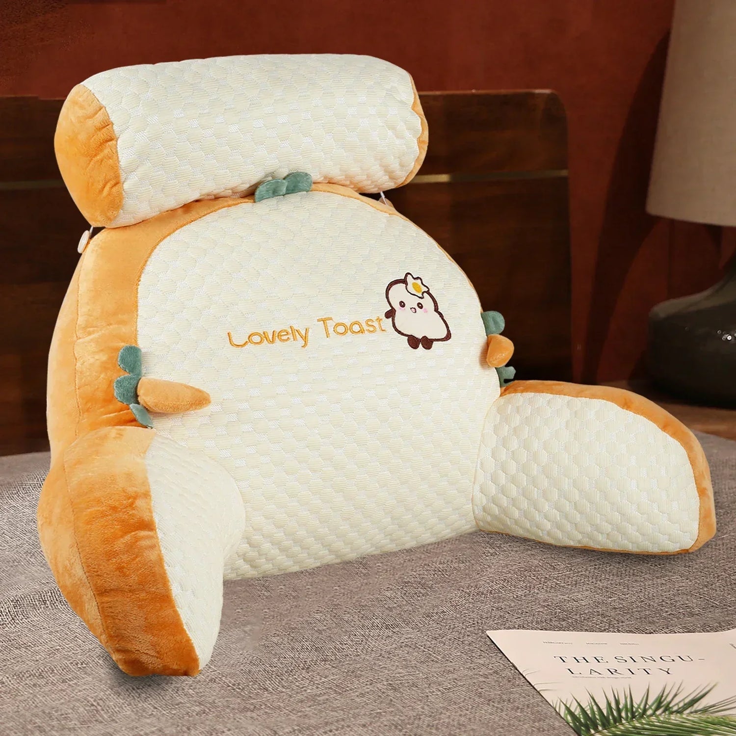 All Season Reading Pillow Comfortable Soft Detachable Lumbar Support Cushions Office Sofa for Chair Bed Backrest with Headrest