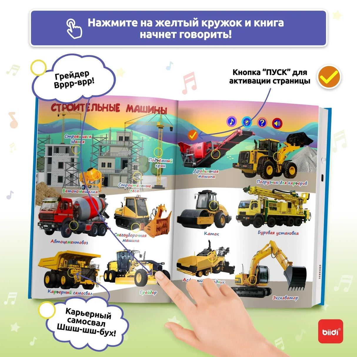 Biidi Educational Montessori Toy For Children Sound Book Preschool Kid Book in Russian Interactive Voice Reading Electronic Book
