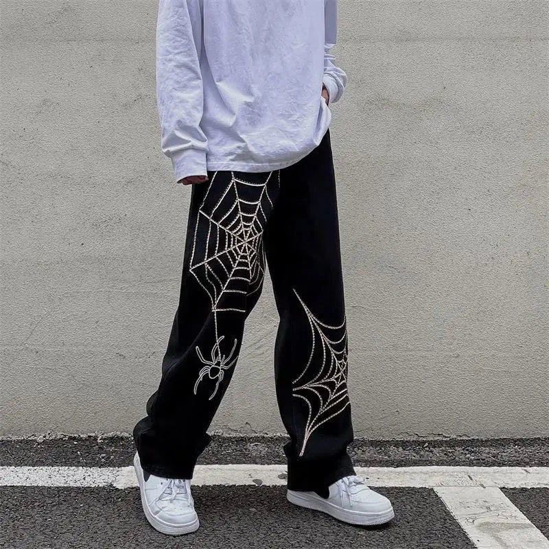 Streetwear Y2k Pants Anime Sweatpants Male Wide Leg Oversize Pants Men Techwear Baggy Straight Trousers 2023 New