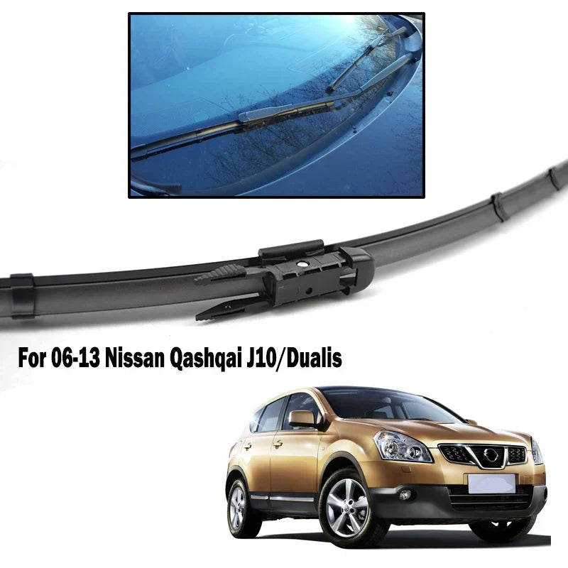 Set Front & Rear Wiper Blades For Nissan Qashqai J10 2006 2007 2008-2013 Windshield Windscreen Front Rear Window 24"+15"+12"