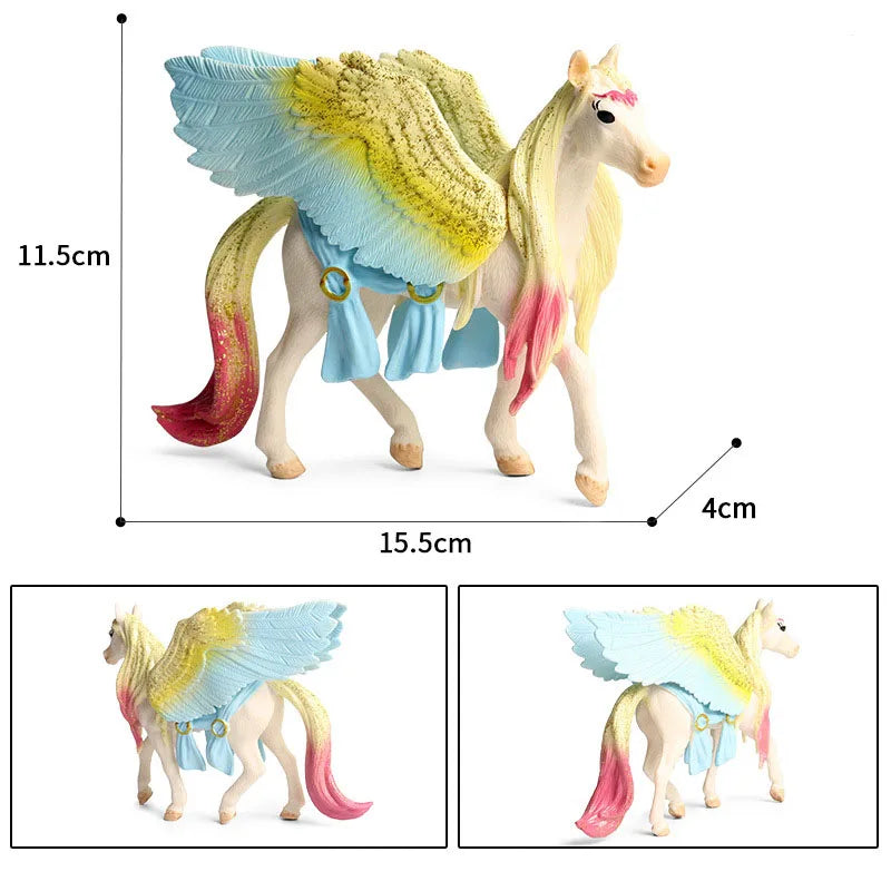Simulation dragon figurines model Savage Flying Magic Dragon Dinosaur Cerberus Flaming Eagle Action Figure Kids Collection Toys
