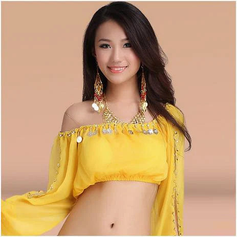 New arrival crystal cotton and mesh belly dance top momen half sleeves belly dance tops sexy top 9 colors