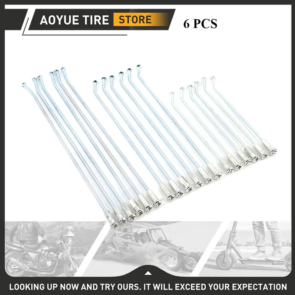 (Pack of 6) Spokes Wire Circle Nipples 18 19 21 Modified Generic Stainless Sreel For CRF YZF WR KXF SXF EXC SXF Motorcycle Wheel Parts