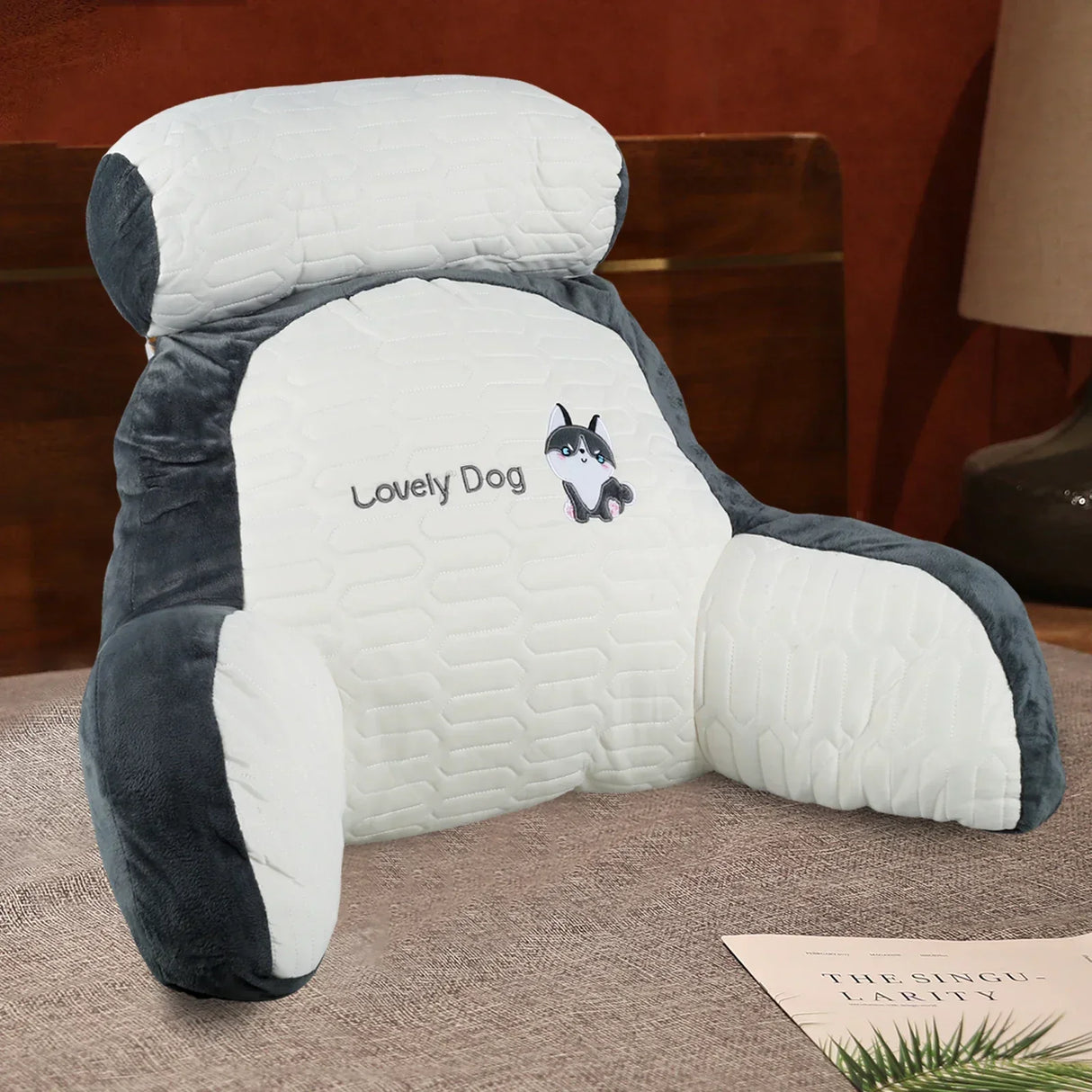 All Season Reading Pillow Comfortable Soft Detachable Lumbar Support Cushions Office Sofa for Chair Bed Backrest with Headrest