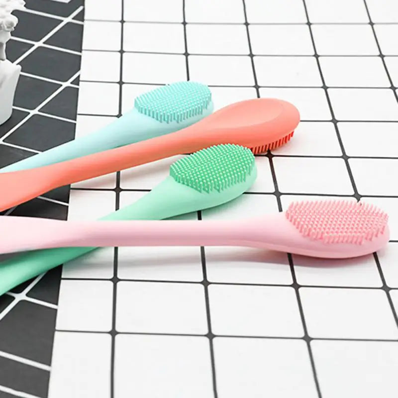 (Pack of 10) 1~ Soft Silicone Washing Brush Remover Face Exfoliating Pore Cleaner Brush Soft Nose Brush Pore Cleaner Skin Care Massager