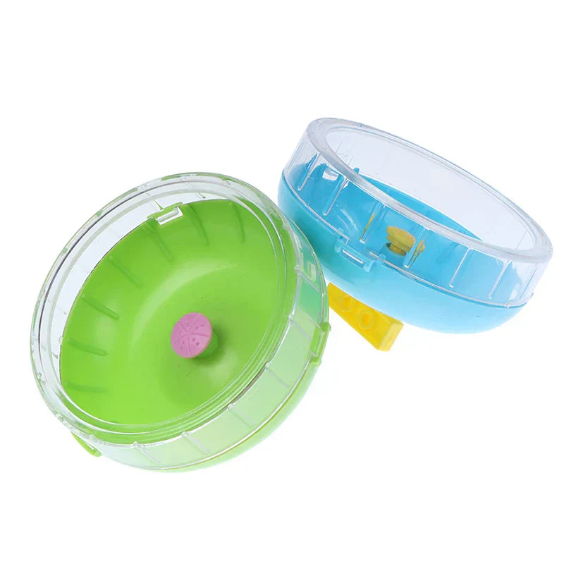 (Pack of 1) 11cm Hamster Wheel Small Animal Running Disc Toys Cute Plastic Jogging Exercise Wheel Pet Cage Accessories