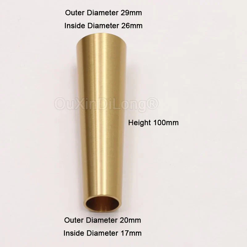(Pack of 4) Pure Brass Covers Chair Cups Cabinet Covers Sofa Brass Tip Cap Furniture Tube Leg Protector Metal Legs Base GF48
