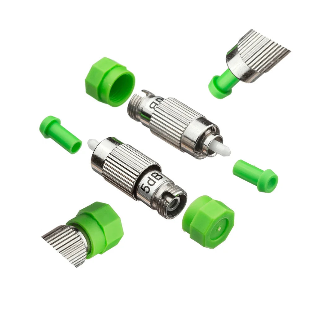 (Pack of 2) FC APC Fiber Attenuator, Optical Female to Male Adapter, Fiber Equipment Coupler, 3dB, 5dB, 7dB, 10dB, 0-30dB, FTTH,