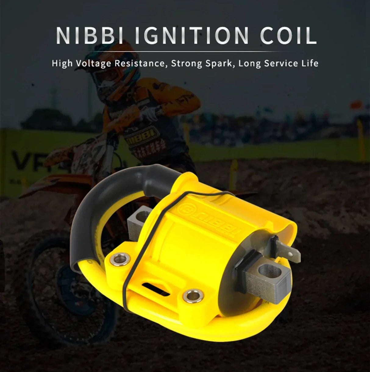 (Pack of 5) 1/2/ NIBBI Universal Motorcycle Ignition Coil Fit For 2T 4T Engine Dirt Street Bike Moped Off-Road Scooter Ignition System