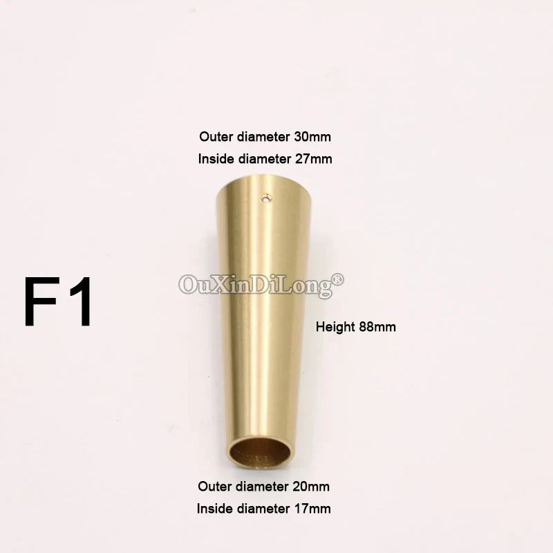 (Pack of 4) Pure Brass Covers Chair Cups Cabinet Covers Sofa Brass Tip Cap Furniture Tube Leg Protector Metal Legs Base GF48