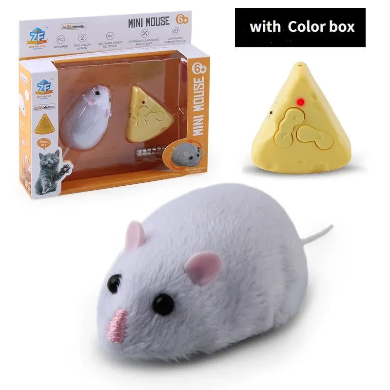 Simulation Infrared Electric Prank Jokes Remote Control Mouse Model Rc Animals Mouse on Radio Control for Cat Toys for Kids 2023