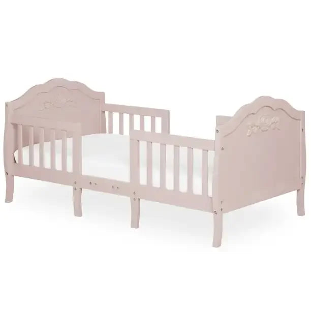 Slumber Baby Rose 3 In 1 Toddler Bed Platinum 53.3” L X 25” W X 25.4” H Kids Bed Frame Children Bed Furniture
