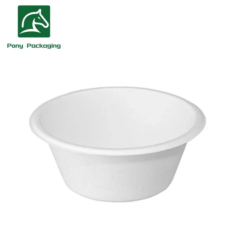 (Pack of 50) Smachin 12/18 Oz Disposable Bowl Party Tableware Lunch Box Compostable Food Containers Dinnerware for Restaurant Kitchen