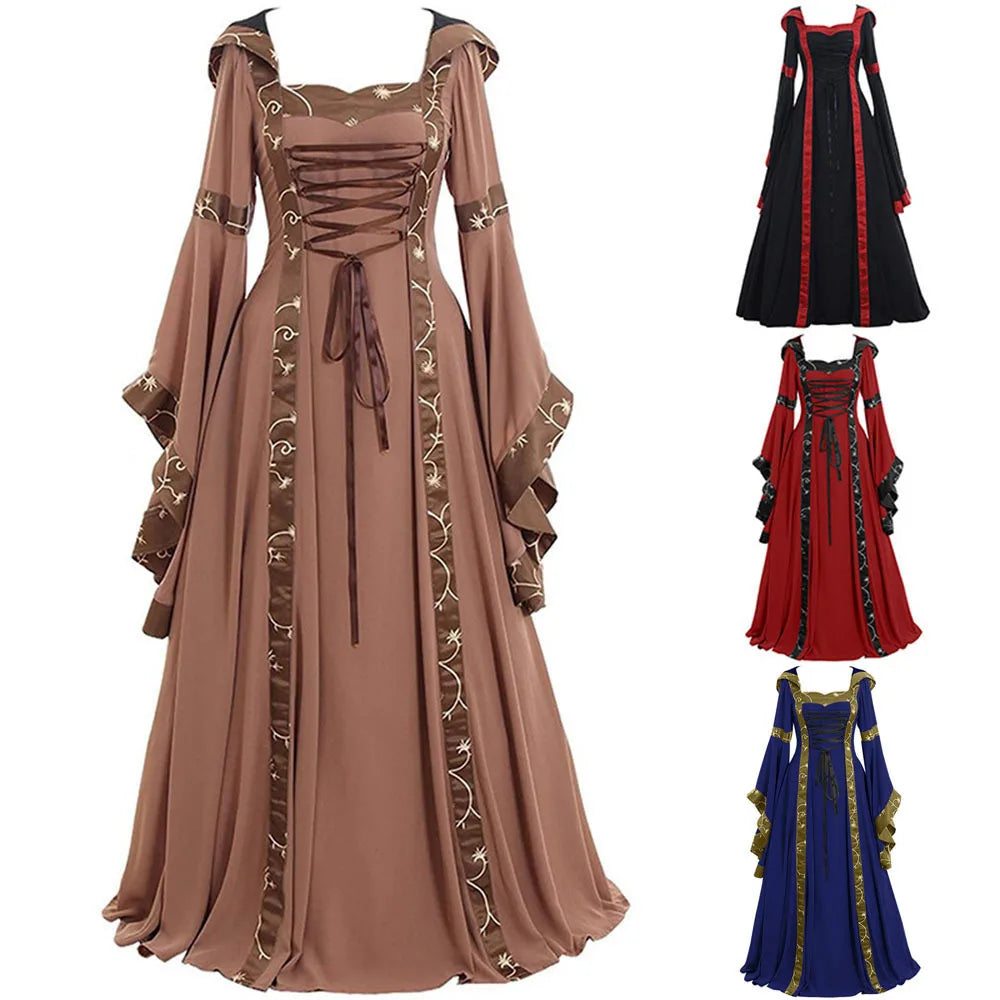 Spring and Summer Fashion Style European Women Long Dress European Clothing Dresses Church