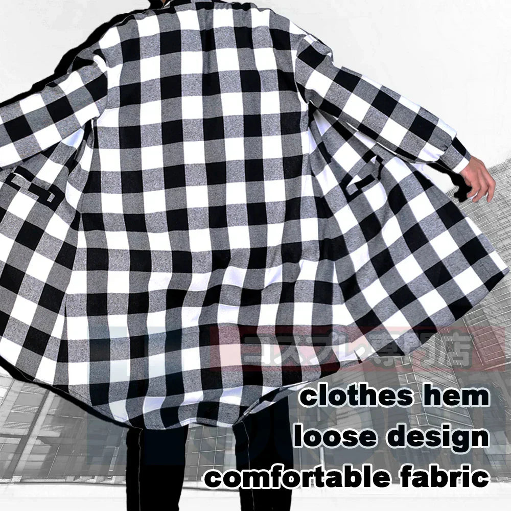 Tokyo Revengers Anime Cosplay Costume Manjiro Sano Mikey Long Sleeve Plaid Shirt Blouses Loose Version Casual Wear Gift