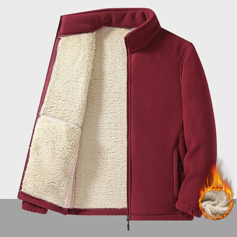 US Men's Tactical Outdoor Polar Fleece Jacket Hunting Clothes Warm Zippers Men Winter Windproof Coat Thermal Hiking Underwear