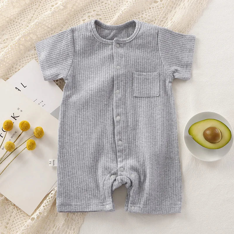 Unisex One-pieces 0 To 24 Months Clothes New born Short Sleeve Romper for Twins Boys Girls Cotton Summer Toddler Bodysuits 2023