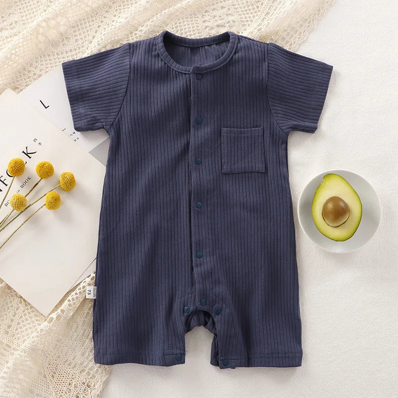 Unisex One-pieces 0 To 24 Months Clothes New born Short Sleeve Romper for Twins Boys Girls Cotton Summer Toddler Bodysuits 2023