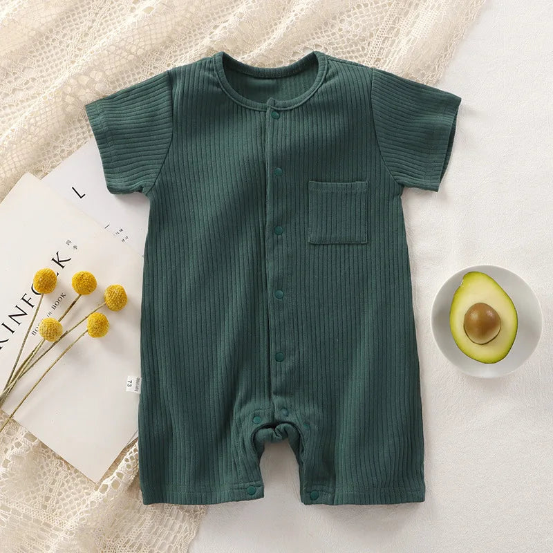Unisex One-pieces 0 To 24 Months Clothes New born Short Sleeve Romper for Twins Boys Girls Cotton Summer Toddler Bodysuits 2023