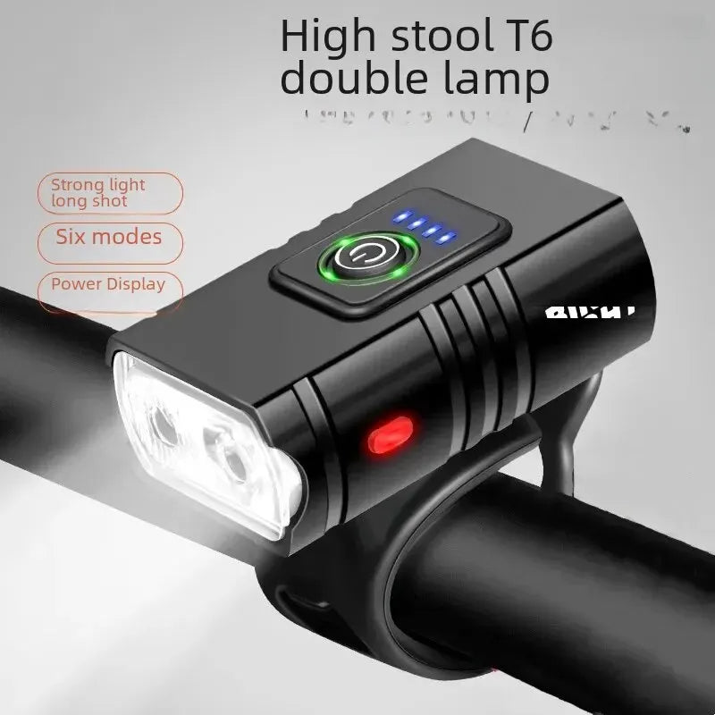 Usb Rechargeable Mountain Road Bike Front Light High Brightness Warning Light Flashlight Universal Bicycle Equipment