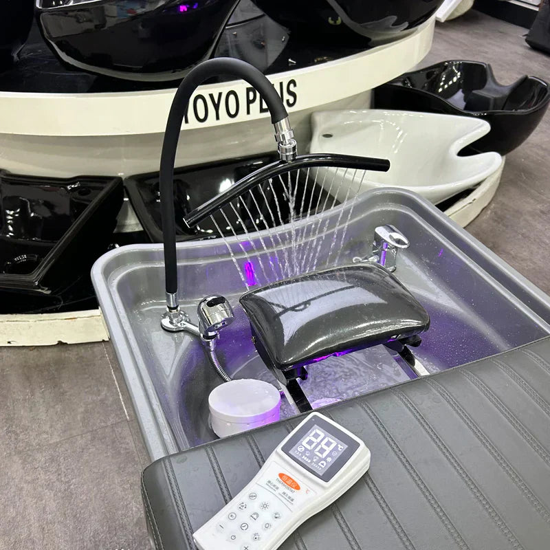 Water Circulation Head Spa Basin Faucet Shower Head for Shampoo Bed Bowl Wash Hair Salon Style Scalp Care Waterfall adjustable