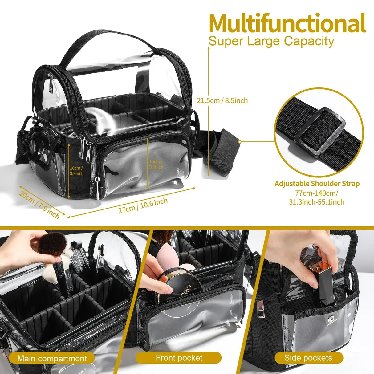 Women's Bags Salon Makeup Tool Backpack Hairdressing Storage Transparent Waterproof Travel Bag Barber Accessories