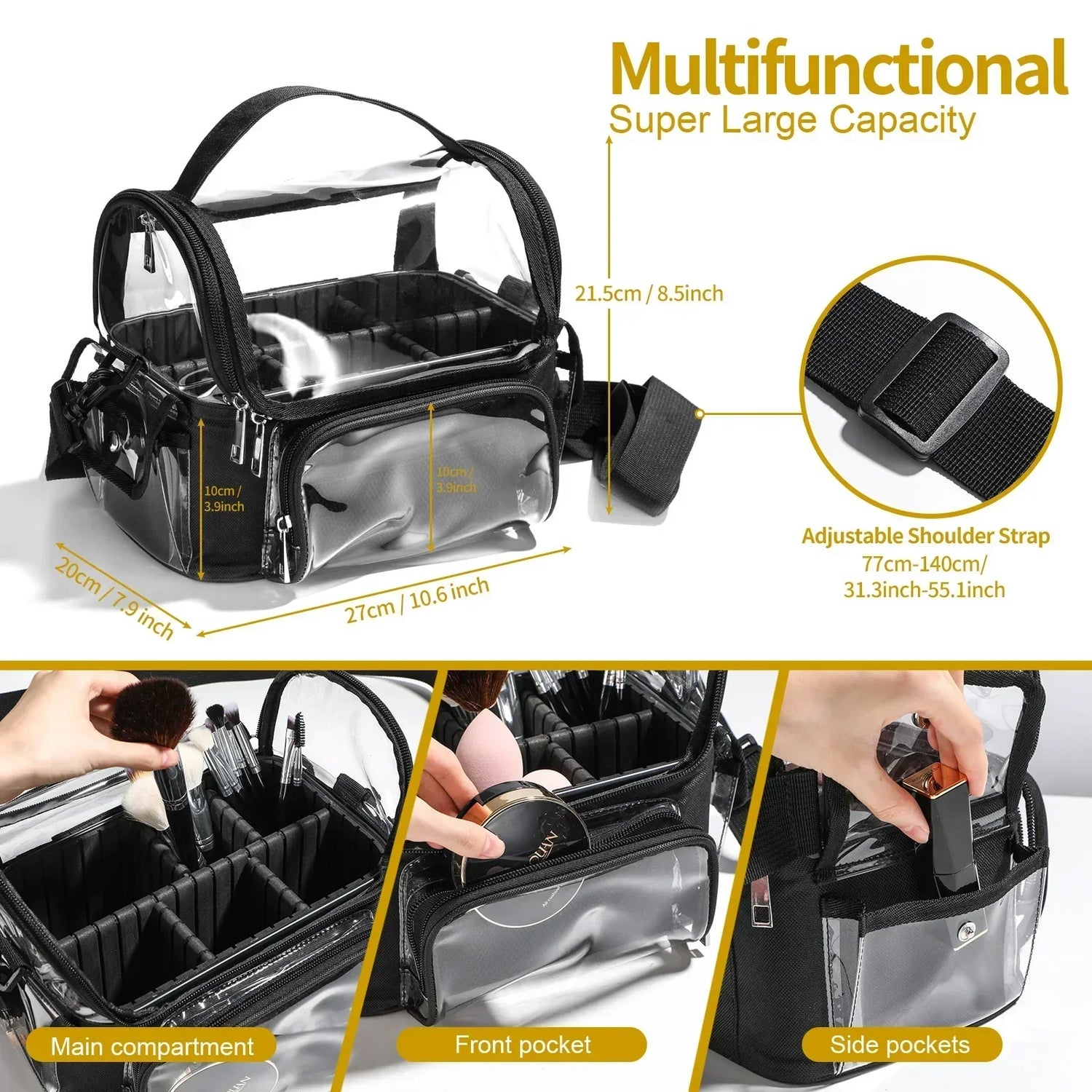 Women's Bags Salon Makeup Tool Backpack Hairdressing Storage Transparent Waterproof Travel Bag Barber Accessories