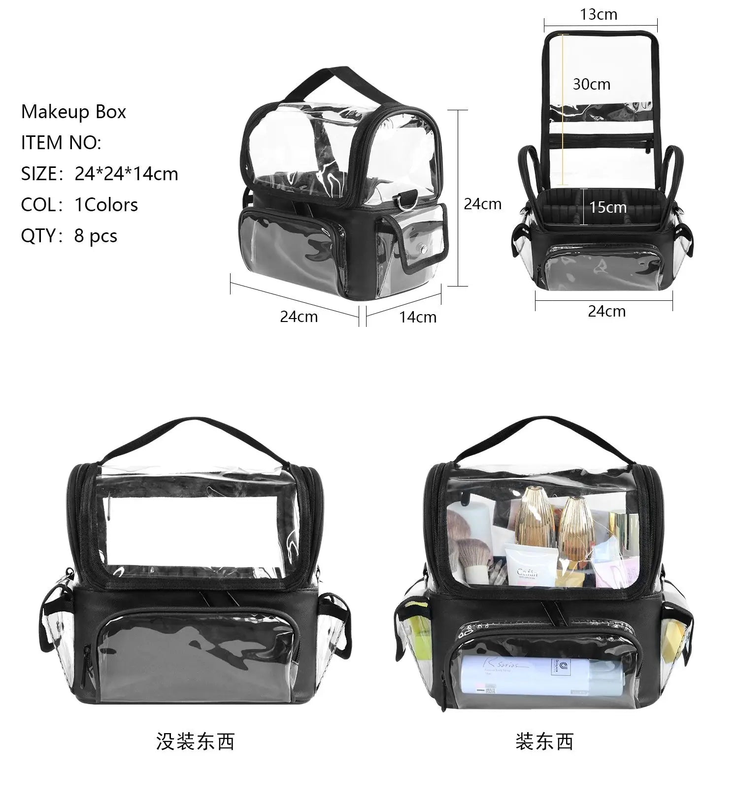 Women's Bags Salon Makeup Tool Backpack Hairdressing Storage Transparent Waterproof Travel Bag Barber Accessories