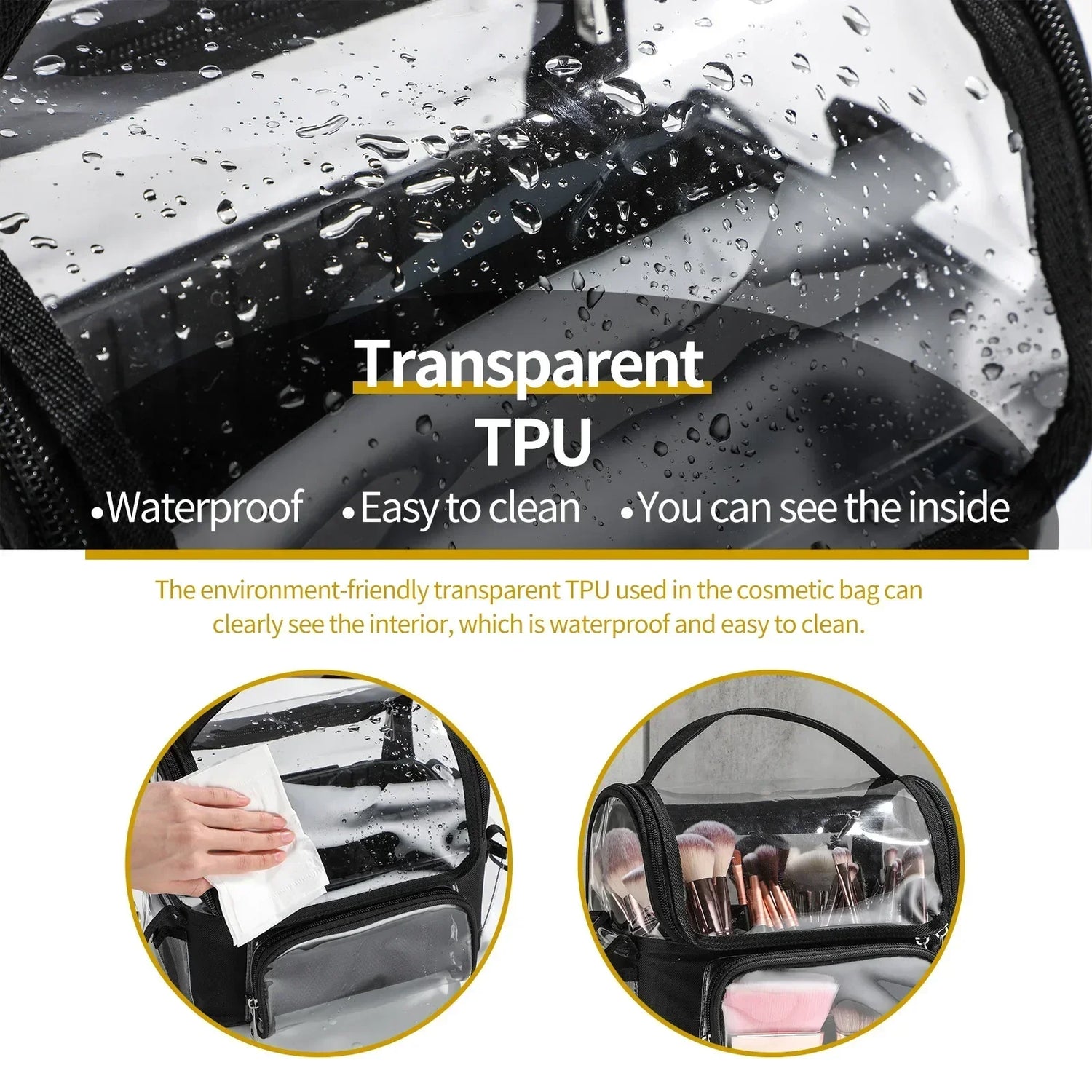 Women's Bags Salon Makeup Tool Backpack Hairdressing Storage Transparent Waterproof Travel Bag Barber Accessories