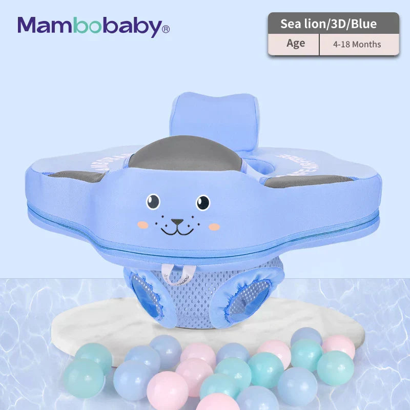 Mambobaby Baby float with Seat large swimming ring for infant No Inflation pool accessories 6-18-24 months Pool game toys