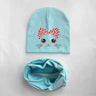 1 Set spring Autumn cartoon animal kitty kitten cat Baby Hat Girl Boy Beanie Cap Children Hat Toddler Kids Hat Scarf Collars