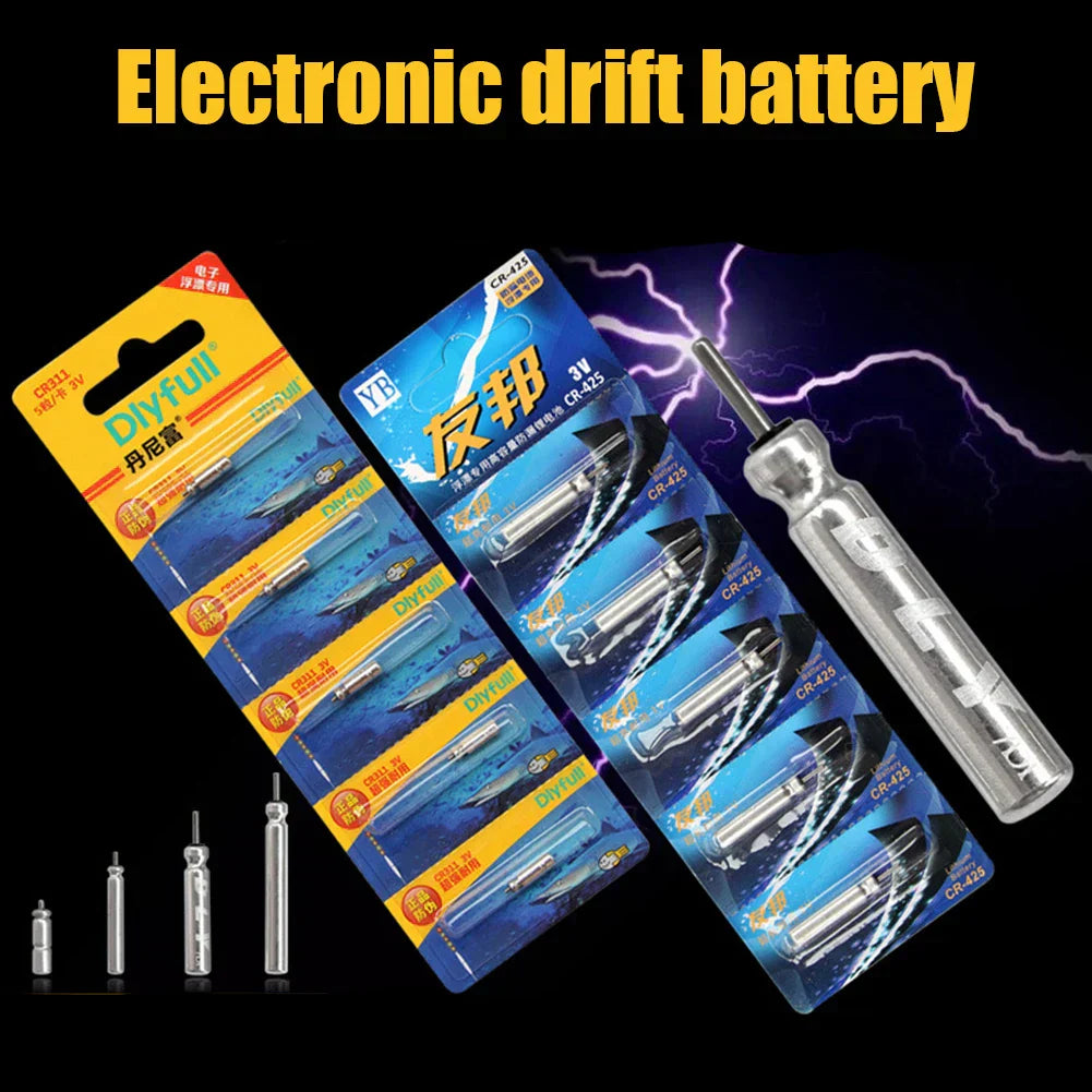 (Pack of 100) 10- Electronic Fishing Float CR311 CR316 CR322 CR425 CR435 Battery Night Fishing Floats Light Luminous Fishing Accessories