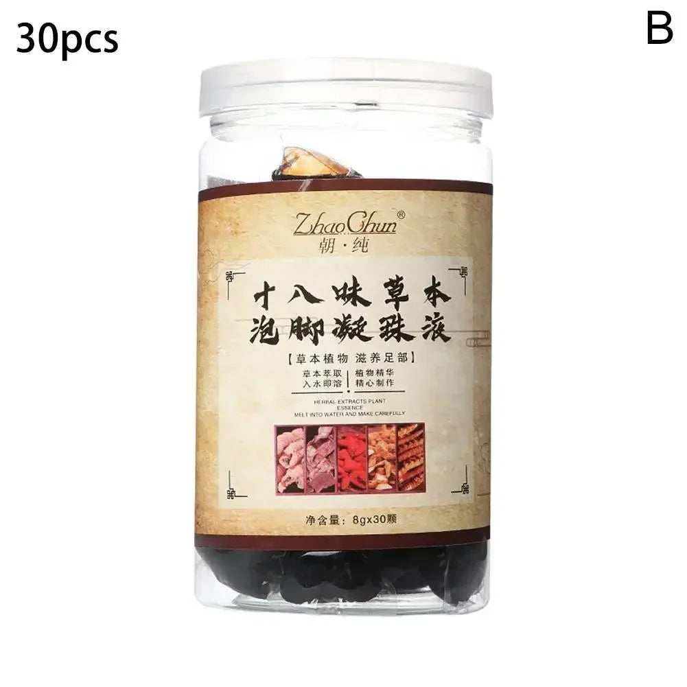 (Pack of 30) 10/ Foot Cleansing Soak Gel Beads Natural Slimming Foot Bath Up Detox Relieve Fatigue Swelling Personal Health Care New