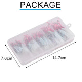 (Pack of 100) /box Cast Jig Assist Hook Slow Jigging lure Bass Fishing Hooks Barbed Hook Tying Up Fishhook With Feather sea fishing hook
