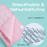 100x70cm Baby Summer Ice Soft Breathable Mattress Double Sided Cotton Mesh Baby Bedding Set Machine Washable Bed Ice Mattresses