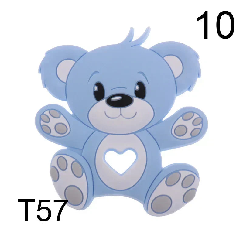 (Pack of 10) Silicone Teethers Babies Accessories Newborn Baby Teether Baby Products Pacifier Personalized Bear Dinosaur Koala BPA Free