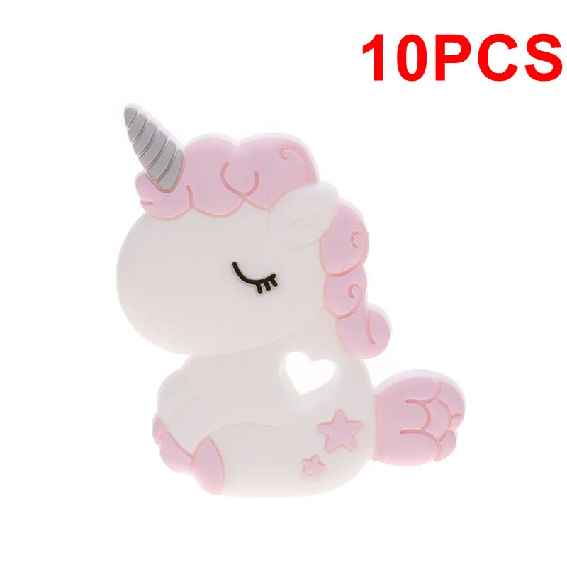 (Pack of 10) Silicone Teethers Babies Accessories Newborn Baby Teether Baby Products Pacifier Personalized Bear Dinosaur Koala BPA Free