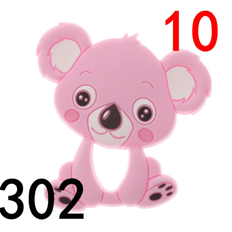 (Pack of 10) Silicone Teethers Babies Accessories Newborn Baby Teether Baby Products Pacifier Personalized Bear Dinosaur Koala BPA Free