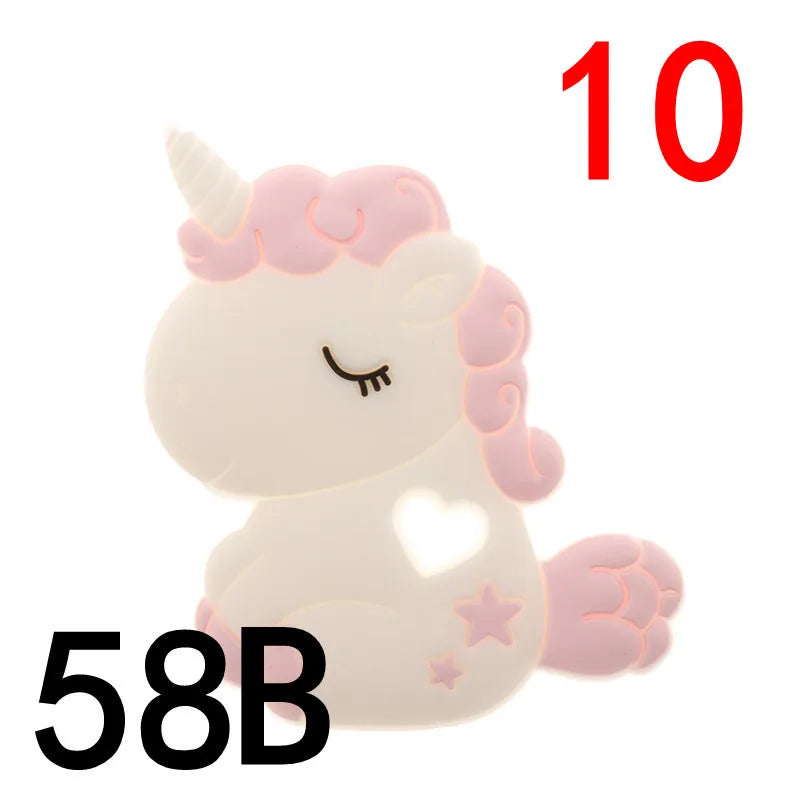 (Pack of 10) Silicone Teethers Babies Accessories Newborn Baby Teether Baby Products Pacifier Personalized Bear Dinosaur Koala BPA Free