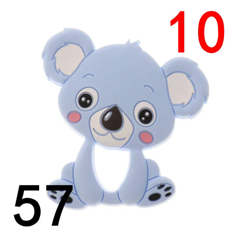 (Pack of 10) Silicone Teethers Babies Accessories Newborn Baby Teether Baby Products Pacifier Personalized Bear Dinosaur Koala BPA Free