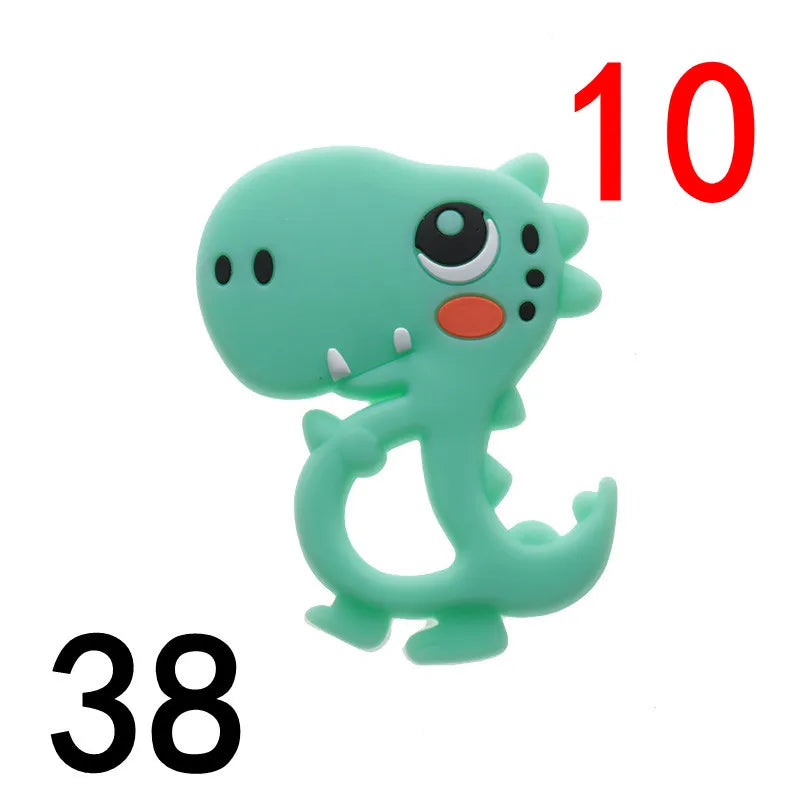 (Pack of 10) Silicone Teethers Babies Accessories Newborn Baby Teether Baby Products Pacifier Personalized Bear Dinosaur Koala BPA Free