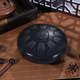 11 Tune Tongue Drum Hand Pan Glucopon Drum Tank with Mallet Drumstick Finger Cot Drumstick Stand Percussion Yoga Meditation Gift