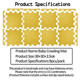 2.5CM Thick 30×30 Solid Color Baby Children's Room Game Mat Carpet Playing Activity Gym Mat Puzzle Environmental Protection Mat