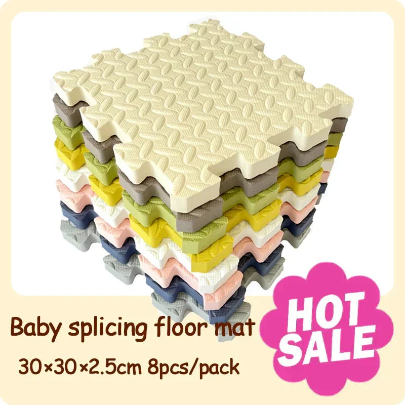 2.5CM Thick 30×30 Solid Color Baby Children's Room Game Mat Carpet Playing Activity Gym Mat Puzzle Environmental Protection Mat