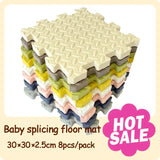 2.5CM Thick 30×30 Solid Color Baby Children's Room Game Mat Carpet Playing Activity Gym Mat Puzzle Environmental Protection Mat