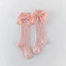 2020 Winter Kids Socks Toddlers Girls Big Bow Socks Knee High Long Soft Socks 100% Cotton Baby Leg Warmers