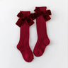 2020 Winter Kids Socks Toddlers Girls Big Bow Socks Knee High Long Soft Socks 100% Cotton Baby Leg Warmers
