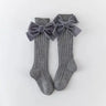 2020 Winter Kids Socks Toddlers Girls Big Bow Socks Knee High Long Soft Socks 100% Cotton Baby Leg Warmers