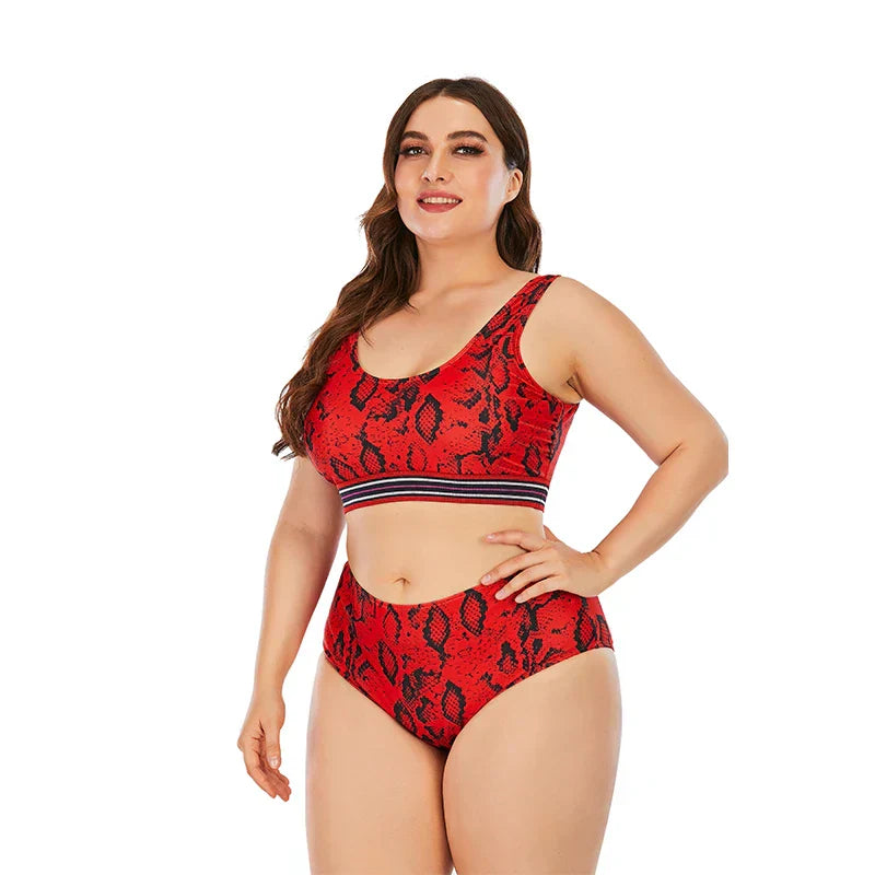 2022 Women Push Up Bikinis Set Swimwear Plus Size High Waist Swimsuit Larges Big Plussize Swimming Suits Bathing Beachwear New
