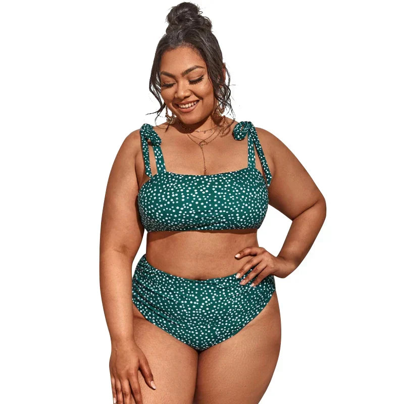 2022 Women Push Up Bikinis Set Swimwear Plus Size High Waist Swimsuit Larges Big Plussize Swimming Suits Bathing Beachwear New